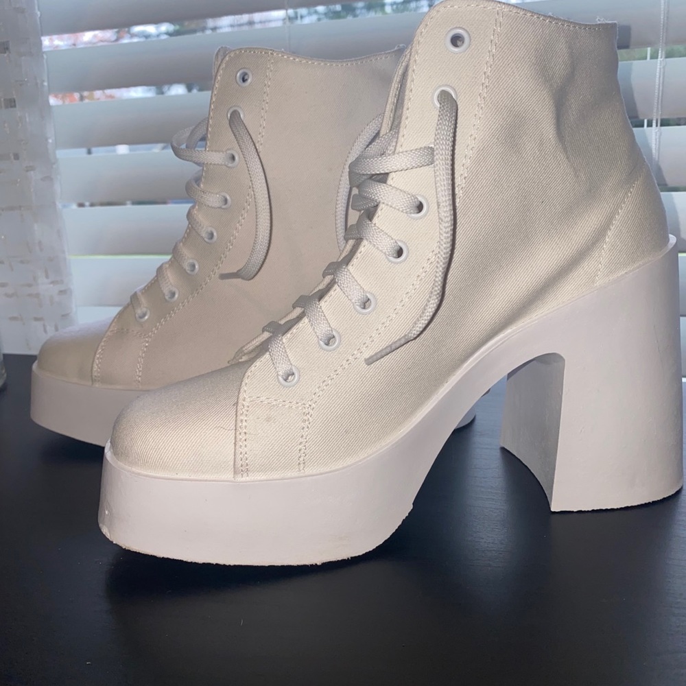 ASOS design lace-up platform booties